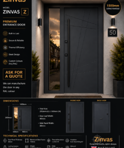 Zinvas Z – Black Grey RAL 7021 | Side Panel | 2050×1400mm
