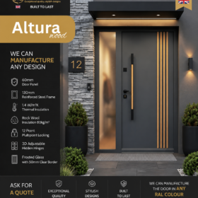 Altura Wood – Anthracite Grey | Gold Stripes | Side Panel