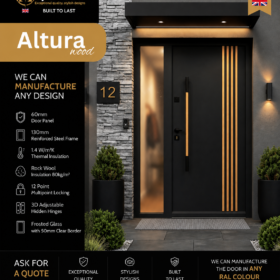 Altura Wood – Black | Gold Stripes | Side Panel