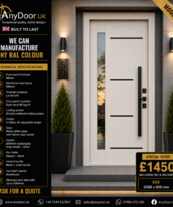 AnyDoor Celline – Traffic White RAL 9016 | Single Door 2050×900mm