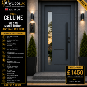 AnyDoor Celline – Anthracite Grey RAL 7016 | Single Door 2050×900mm