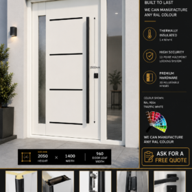 AnyDoor Celline – Anthracite Grey RAL 7016 | With Side Panels | 2050×1600mm