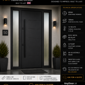 DAVOS Black – Double Frosted Side Panels