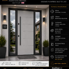 DAVOS Light Grey – Double Mirror Effect Side Panels