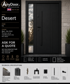 DESERT Black – Mirror Glass Side Panel