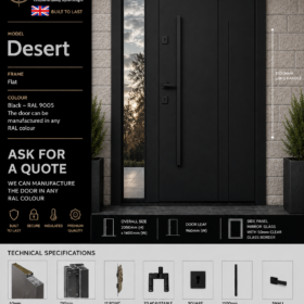DESERT Black – Mirror Glass Side Panel