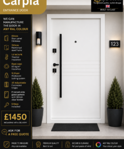 Italian Door Carpia – White | Single Door | £1450 incl. VAT & Delivery