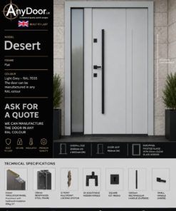 DESERT Light Grey – Frosted Side Panel