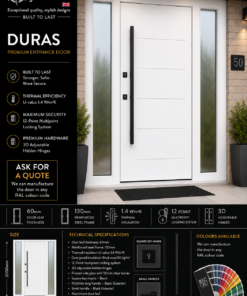DURAS – White | 2 Frosted Side Panels