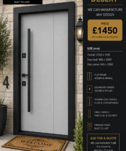 DESERT Light Grey – Black Frame
