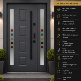 APPOLLO – Anthracite Grey | 2 Frosted Side Panels